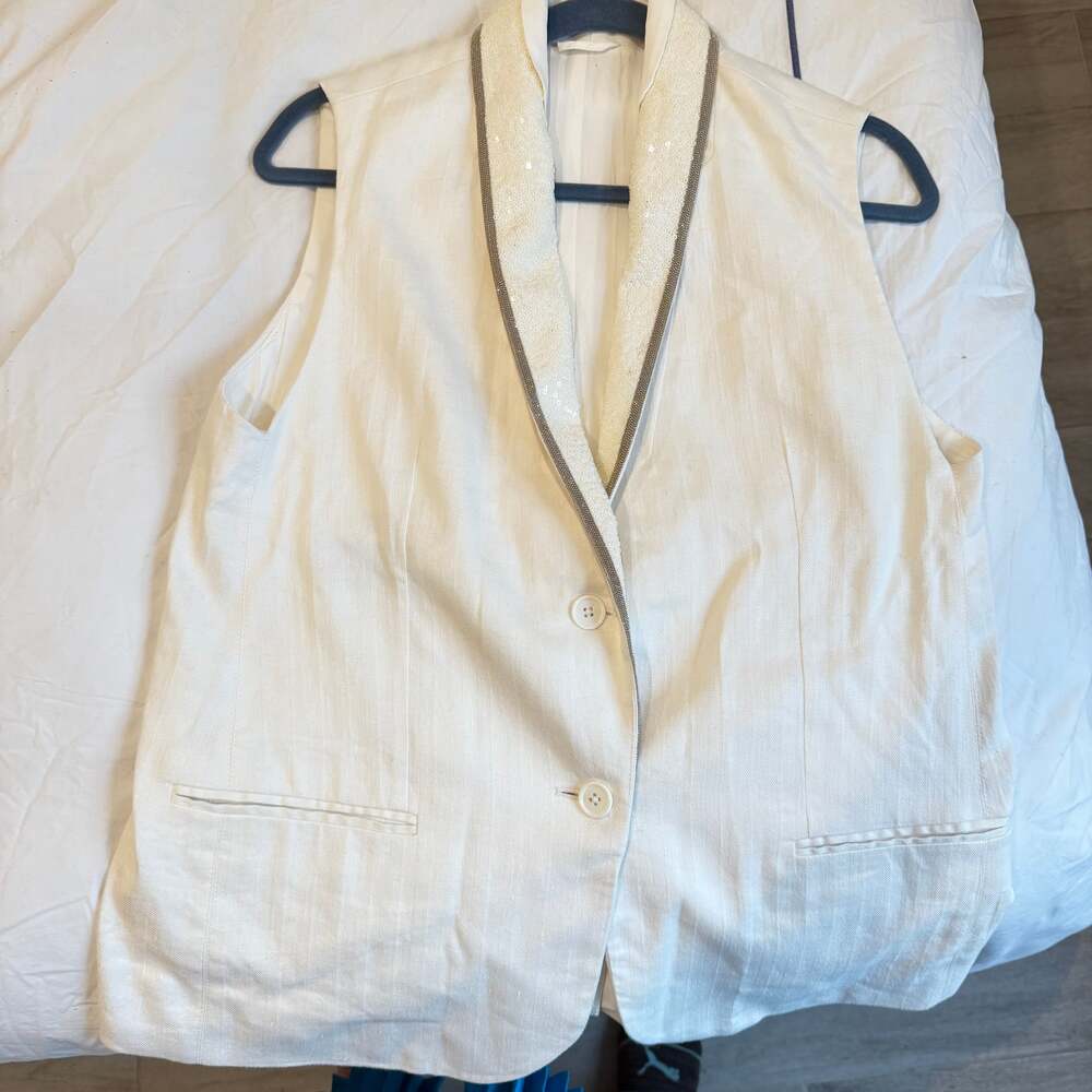 Brunello Cucinelli Linen Blend Vest